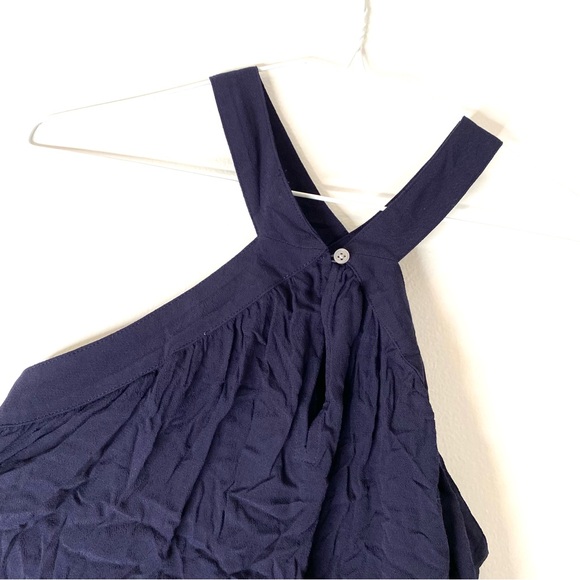LOFT Navy Blue Cross Halter Sleeveless Blouse NWT - Picture 5 of 6